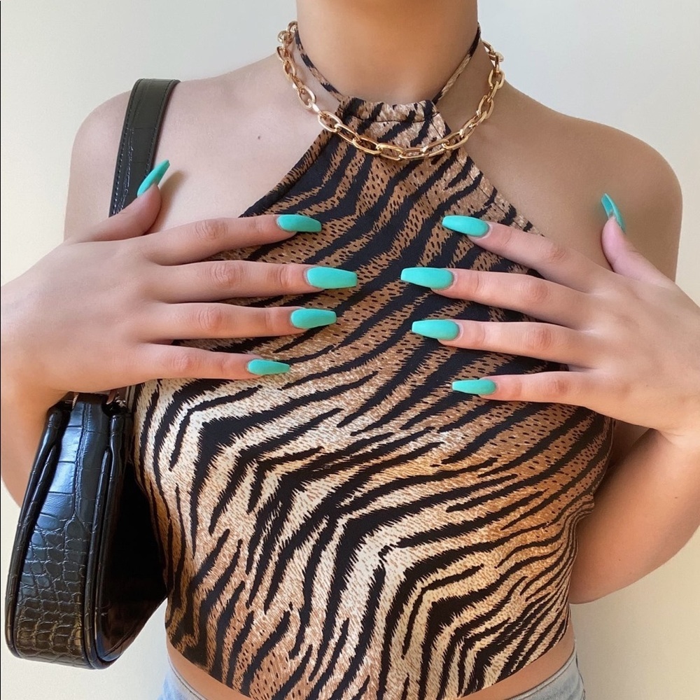 Satin tiger top - Picture 2 of 4